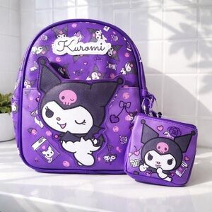 New Kuromi 10.5 “ backpack with coin purse